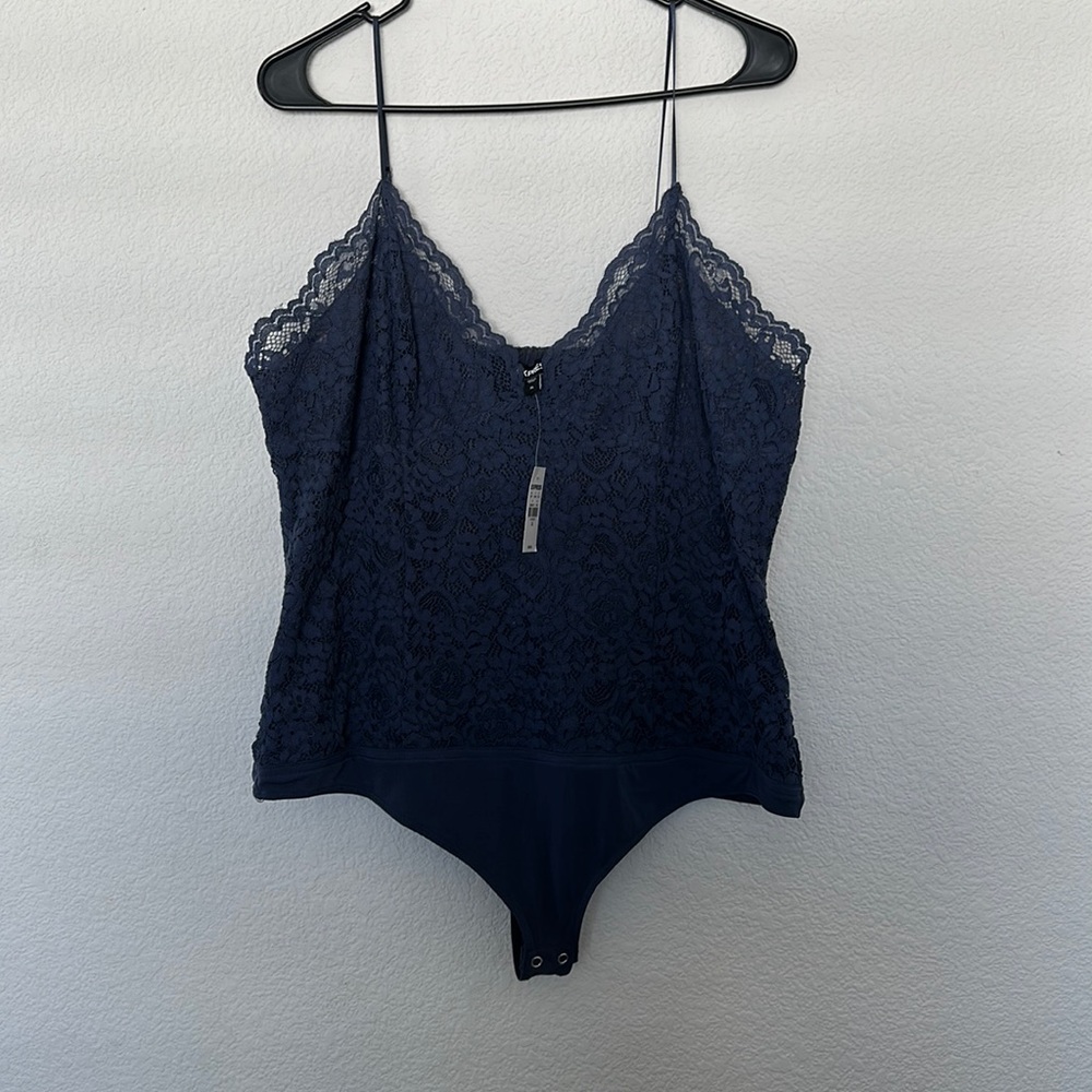 NWT! Express navy blue bodysuit